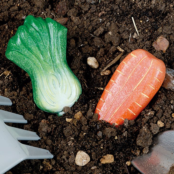 Tactile vegetables great for messy play