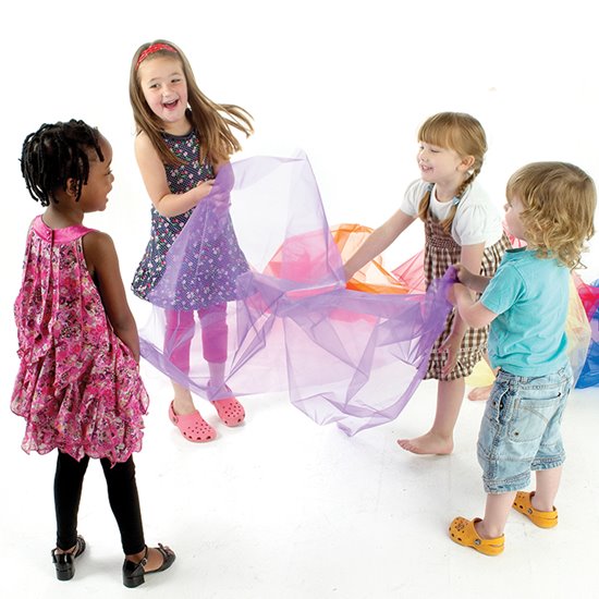 Fun fabrics with children playing