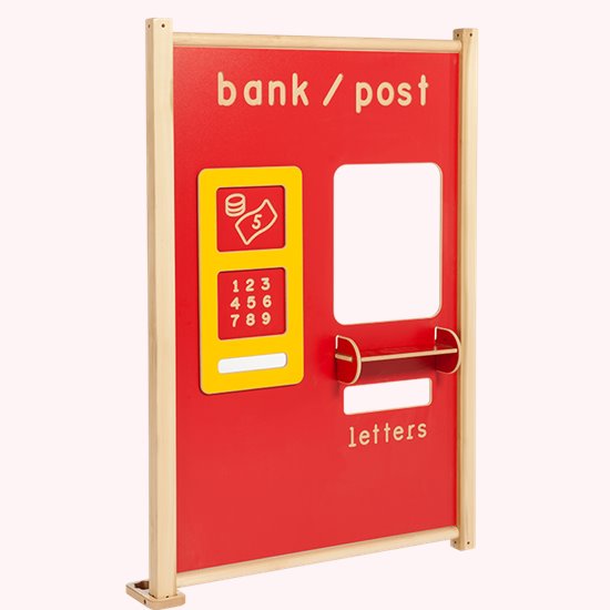 Play bank and post office set-up