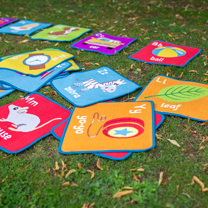 Mini mats for learning letters