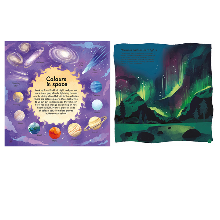 Spread from Colours of Nature book