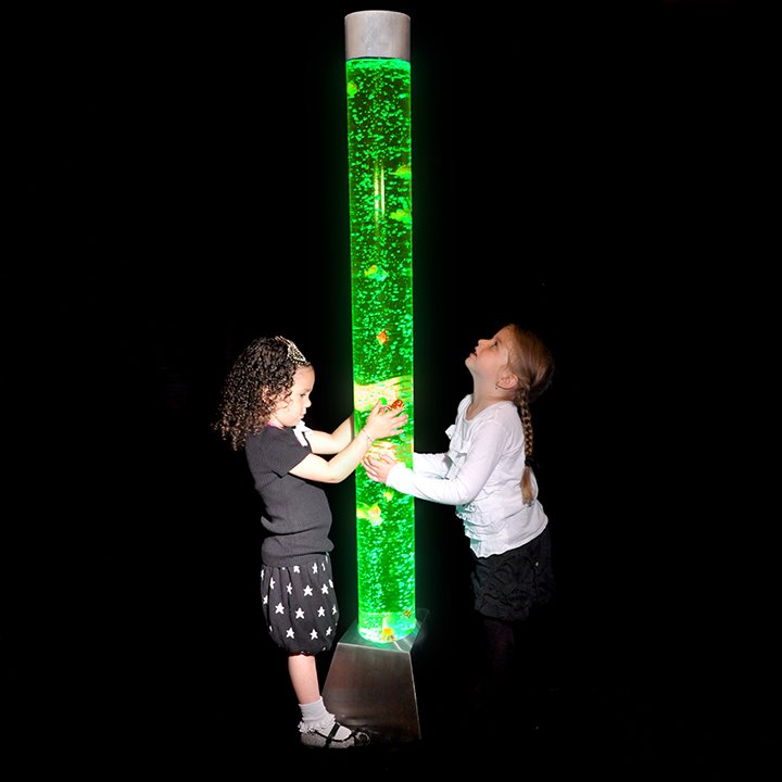 Green coloured sensory bubble tube