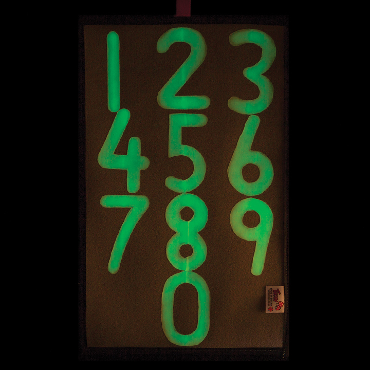 Lit up UV glo numbers