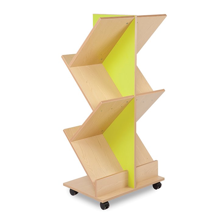 Lime green ladder book display