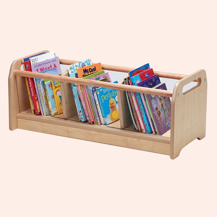 Low level unit made from MDF for book and toy storage