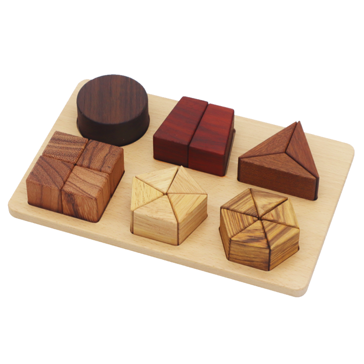 Simple wooden shape puzzle