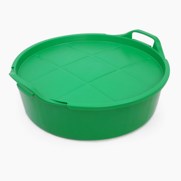 Green Shallow Trug with Lid
