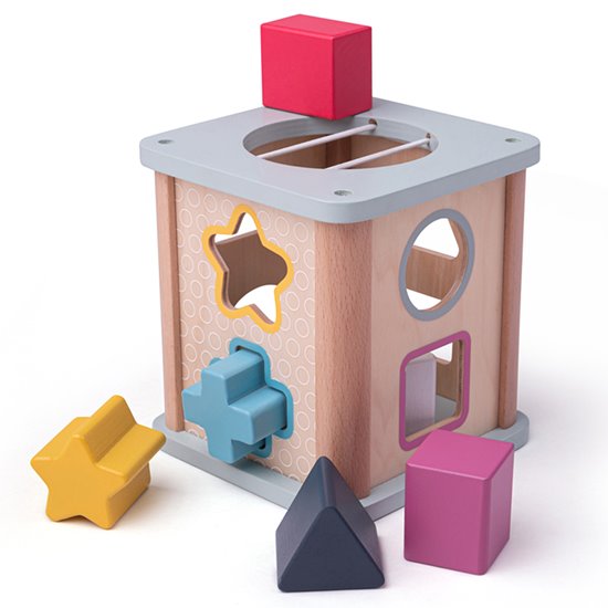 Classic wooden toy with postage slots