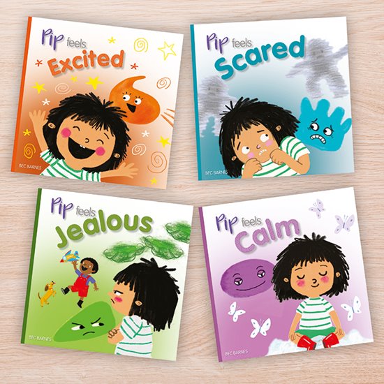 Set of 4 mini emotional wellbeing books