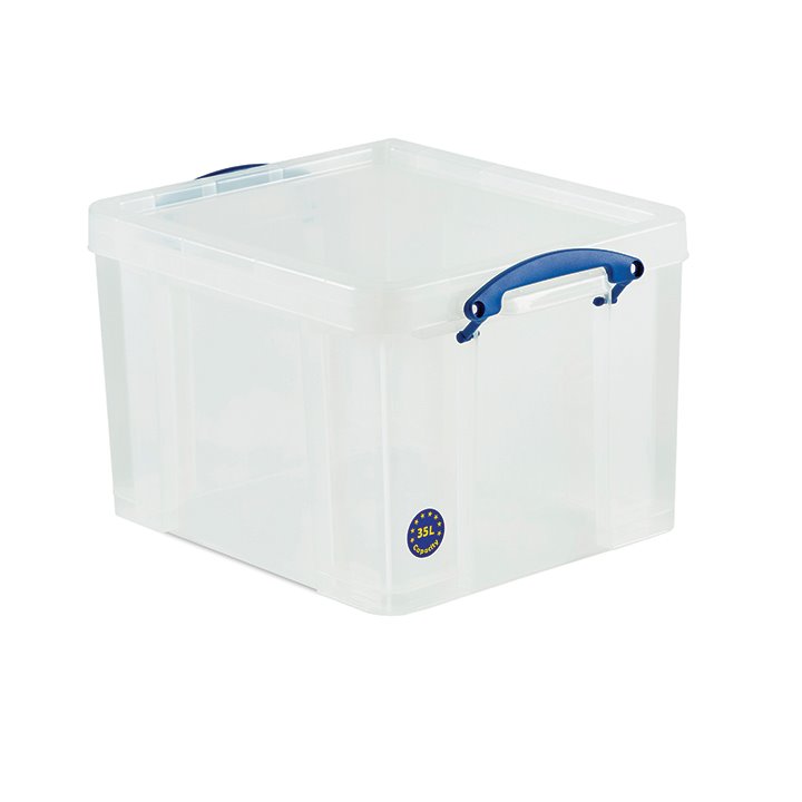 Plastic box with handles
