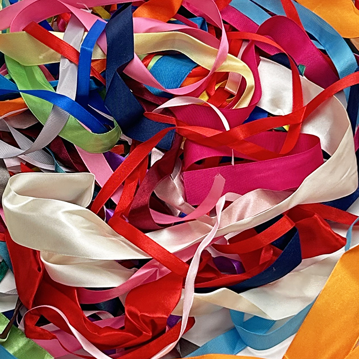Close up of ribbons