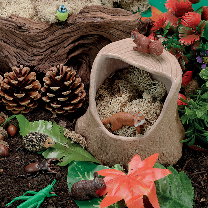 A realistic tree stump that will help create a magical setting