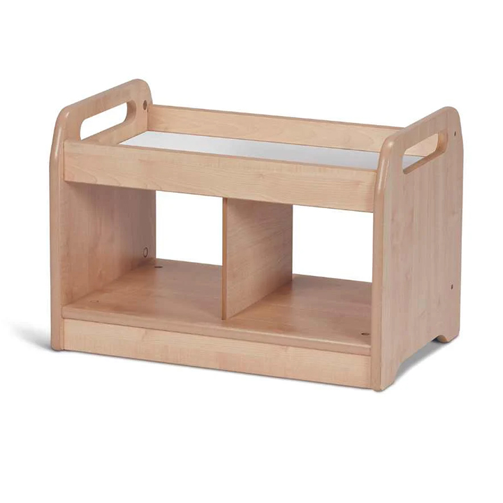 Mirror topped low storage