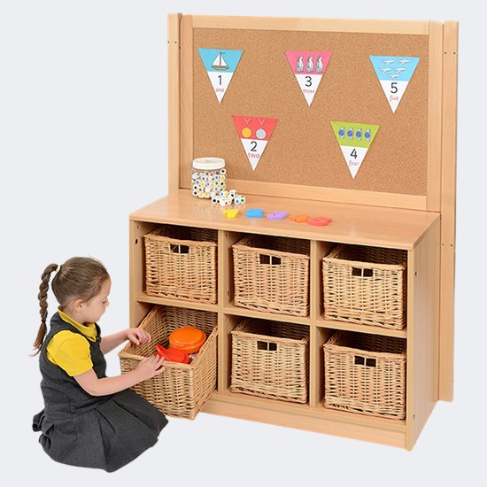 Room Set - Cork Board Unit - baskets