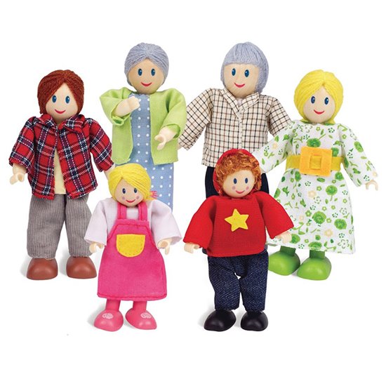Caucasian doll family