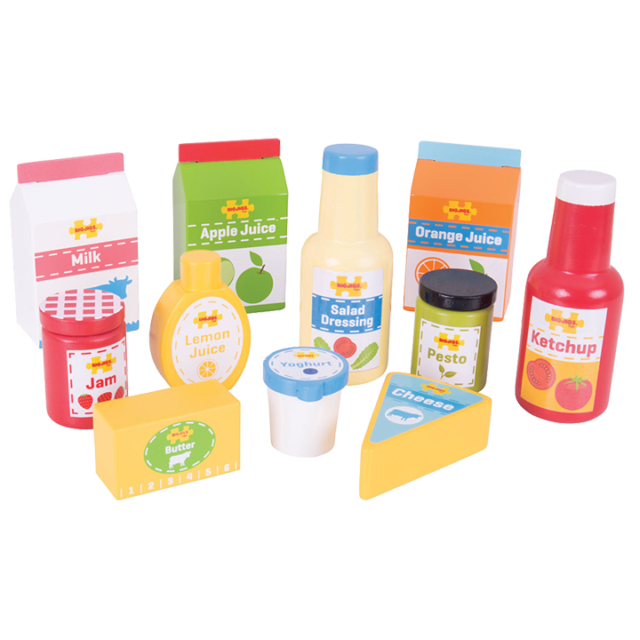 Sauces, juices and more for pretend play