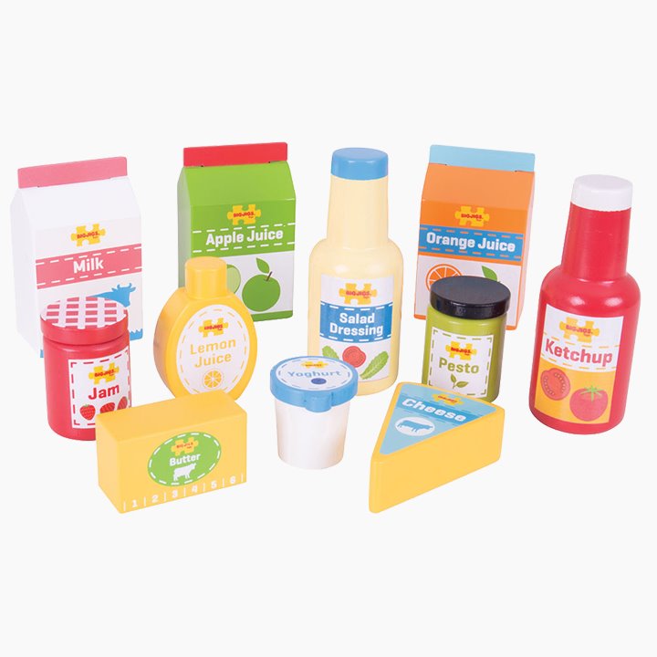Sauces, juices and more for pretend play