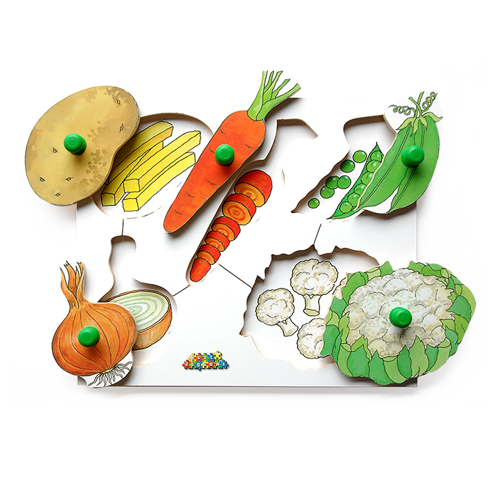 Vegetables peg puzzle