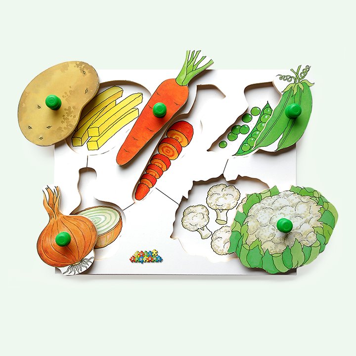 Vegetables peg puzzle
