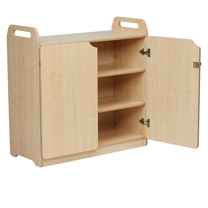 Cupboard with one door open