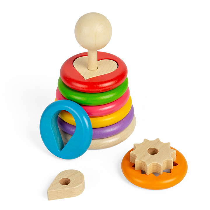 Wooden stacking tower