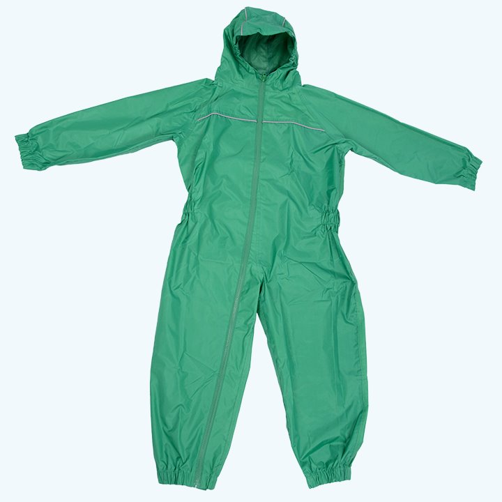 Green waterproof suit