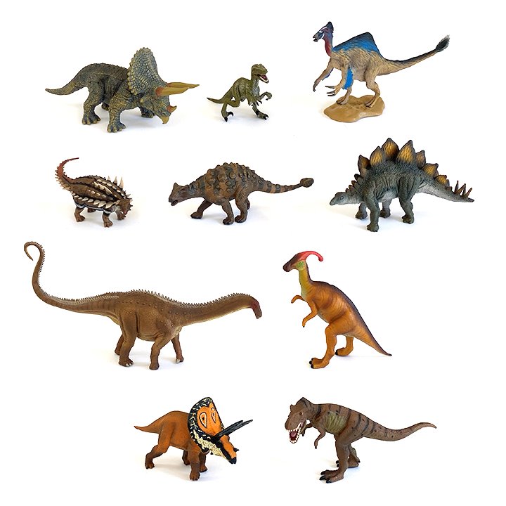 Set of 10 dinosaur figurines