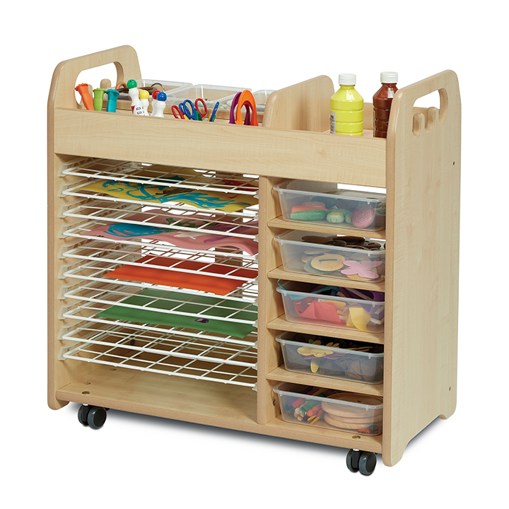 Combi Art Trolley with trays, drying racks and pots