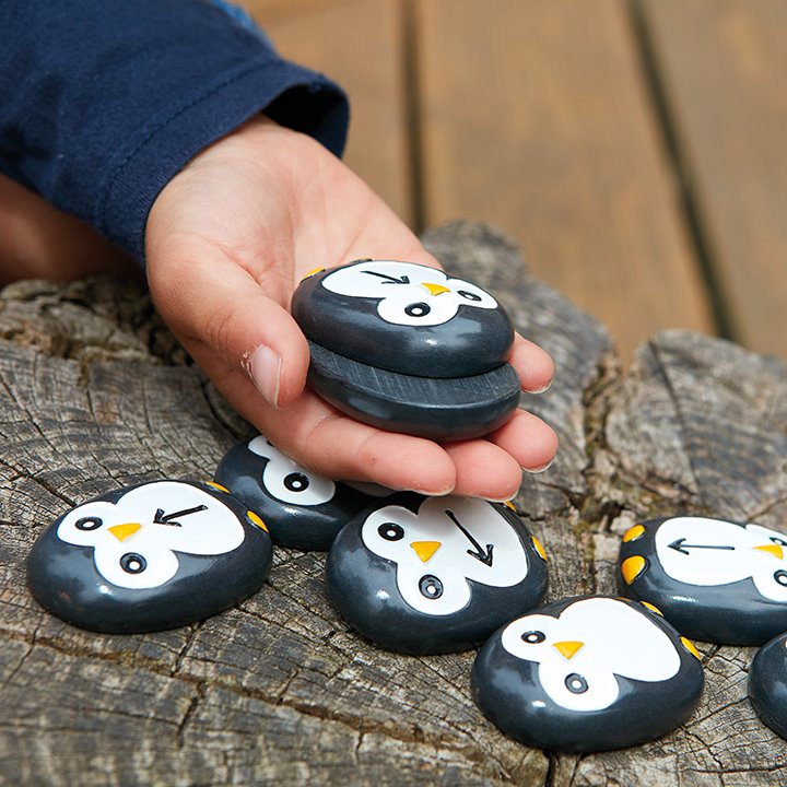 Creative play and logical thinking cute penguins