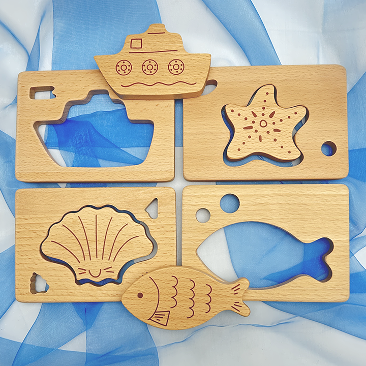 Set 3 Boat Shell Starfish Fish
