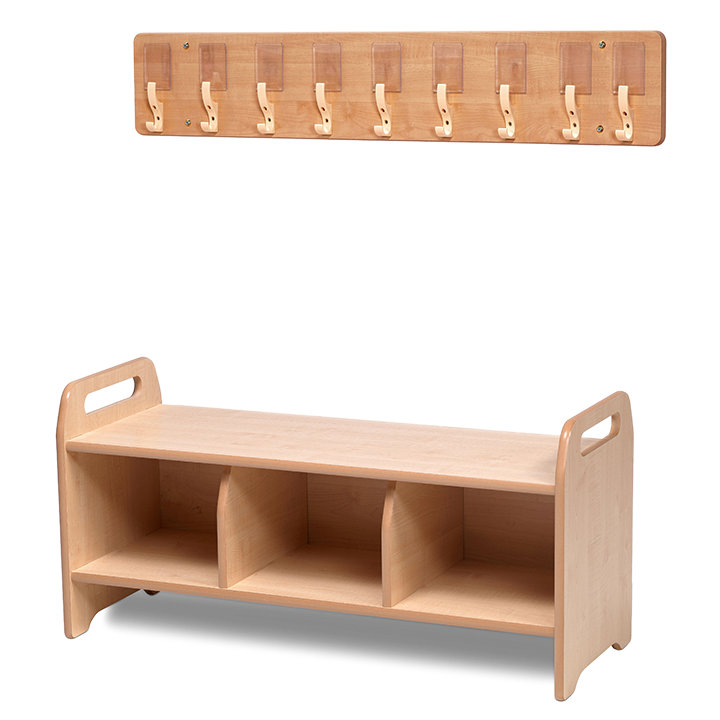 Wall Mounted Hooks Cloakroom Set