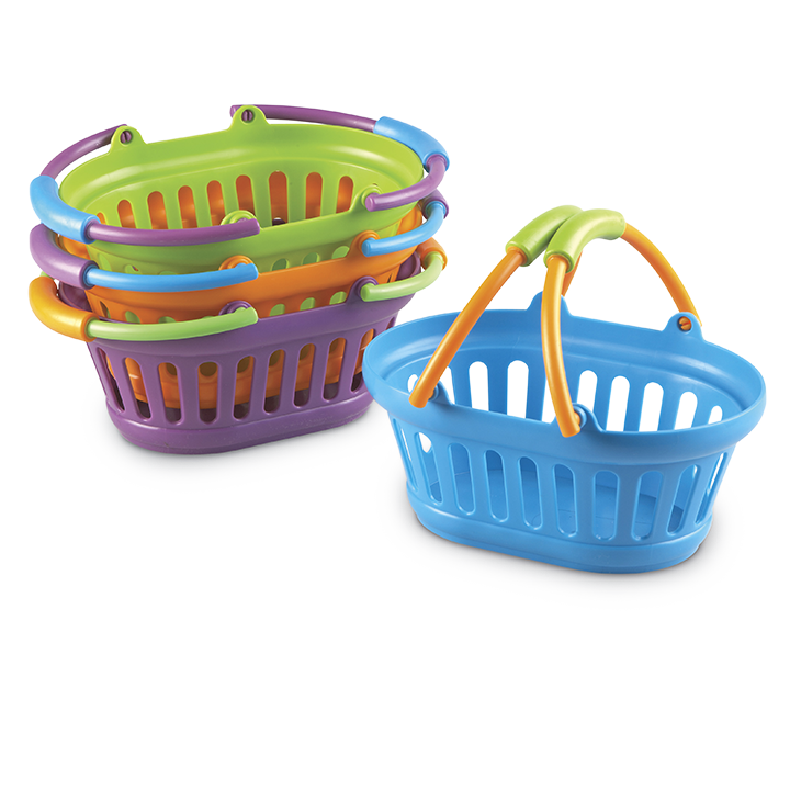 Chunky, colourful, rubberised baskets