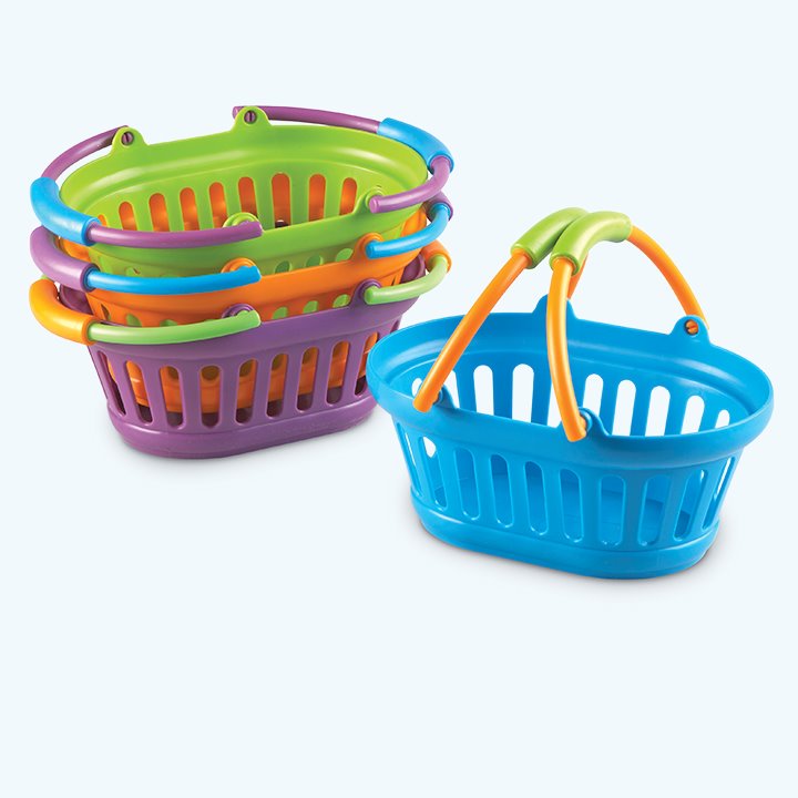 Chunky, colourful, rubberised baskets