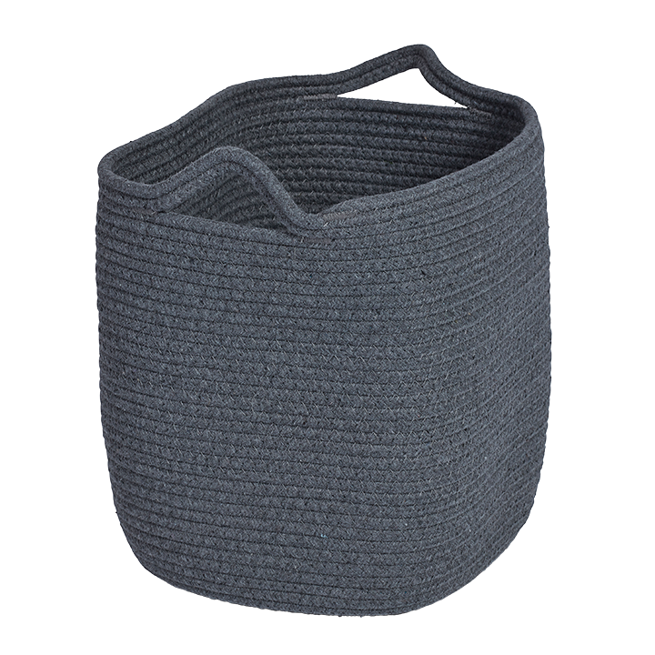 Set of 10 dark grey rope baskets