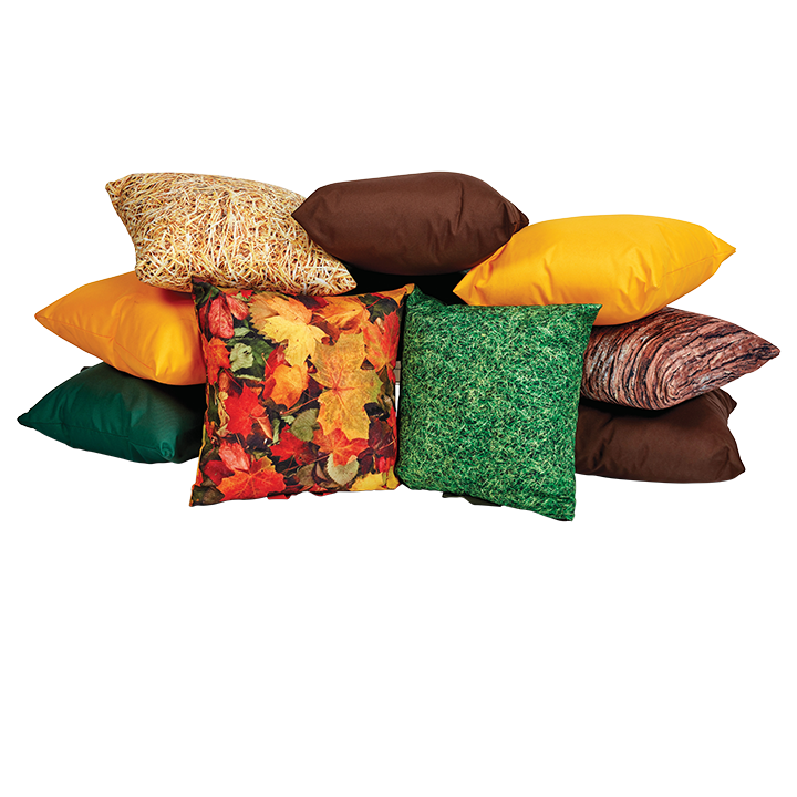 Autumnal patterned cushions