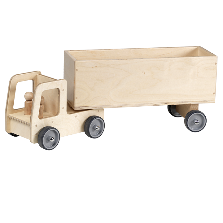 Giant wooden lorry with trailer