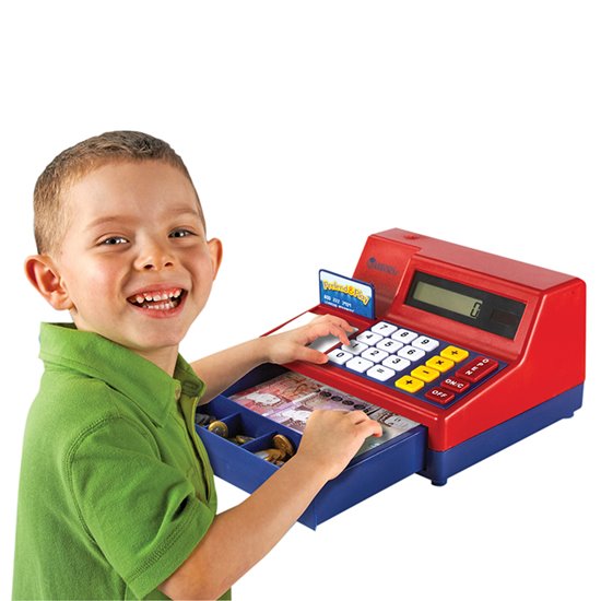 Pretend plastic cash register