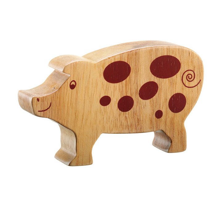 Chunky wooden pig