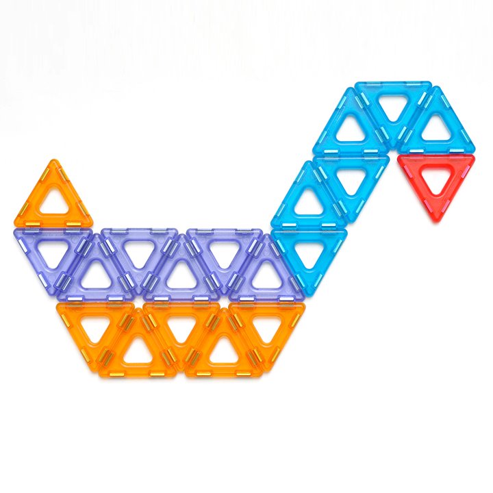 Swan shape two dimensional design made from polydron shapes