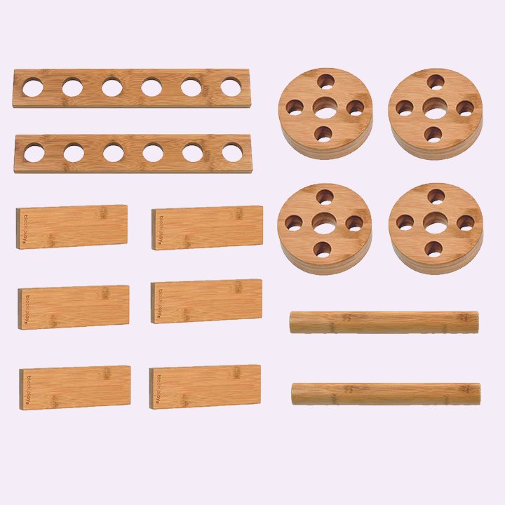 Loose bamboo block set