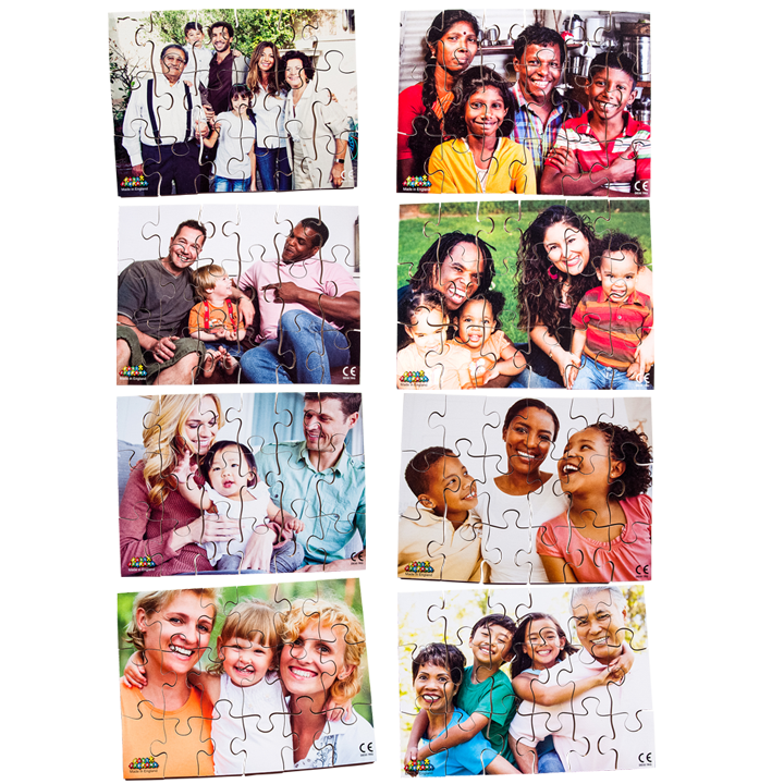 Set of 8 photograph jigsaw puzzles