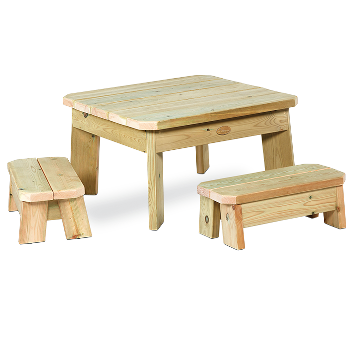 Garden bench and table wooden play set