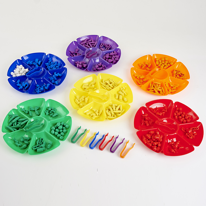 Flower trays being used as sorting pots