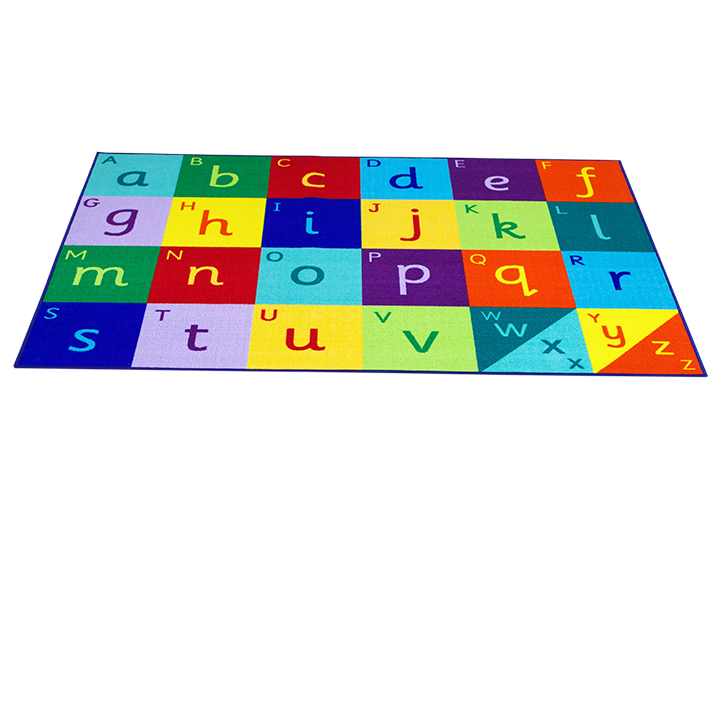 Great value and colourful alphabet carpet made from durable soft texture nylon with non-slip backing