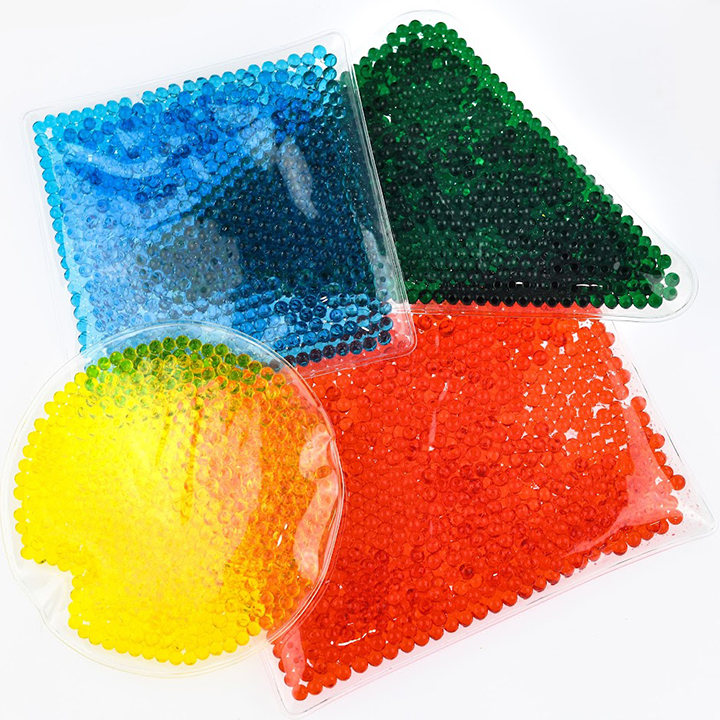 Four soft bead-filled shapes