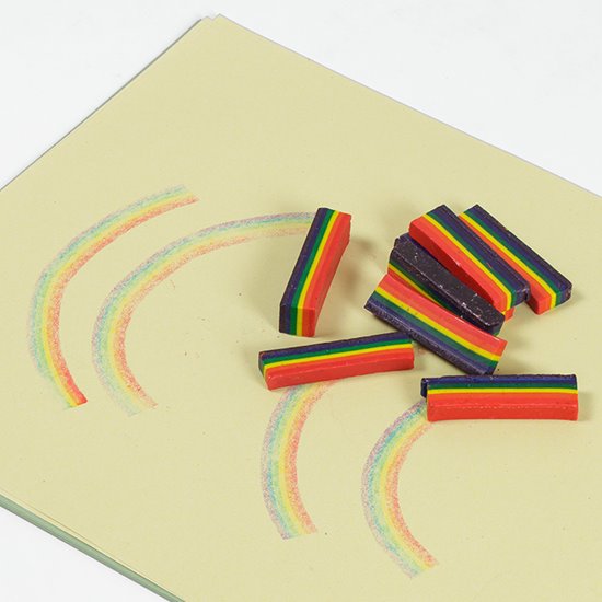 Instant rainbows with these multi-coloured crayons Exciting and creative!