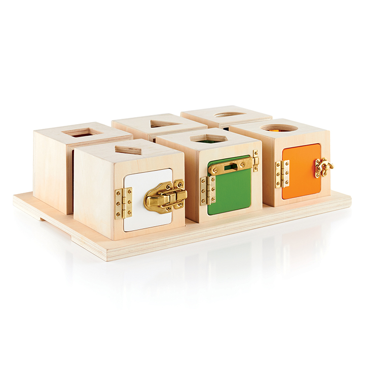 Six sorting boxes with storage tray
