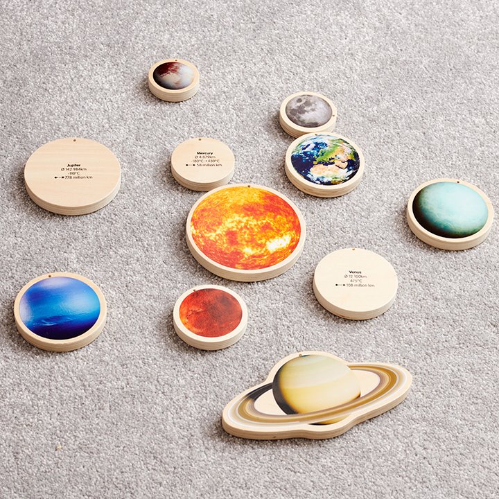 Wooden planet discs
