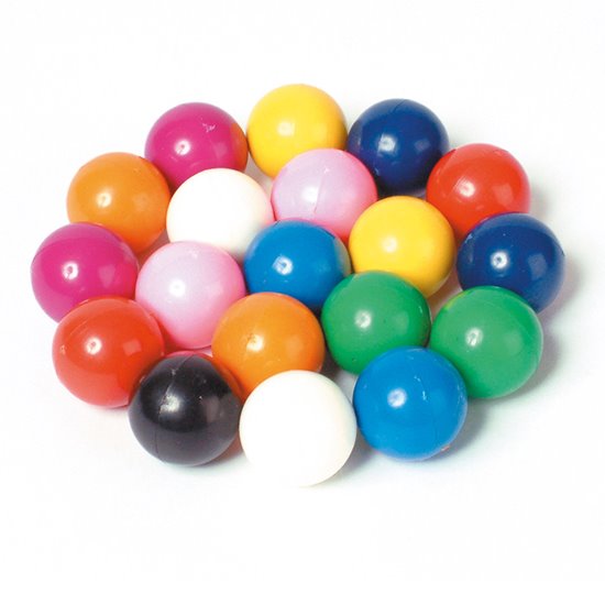 Pile of coloured marbles
