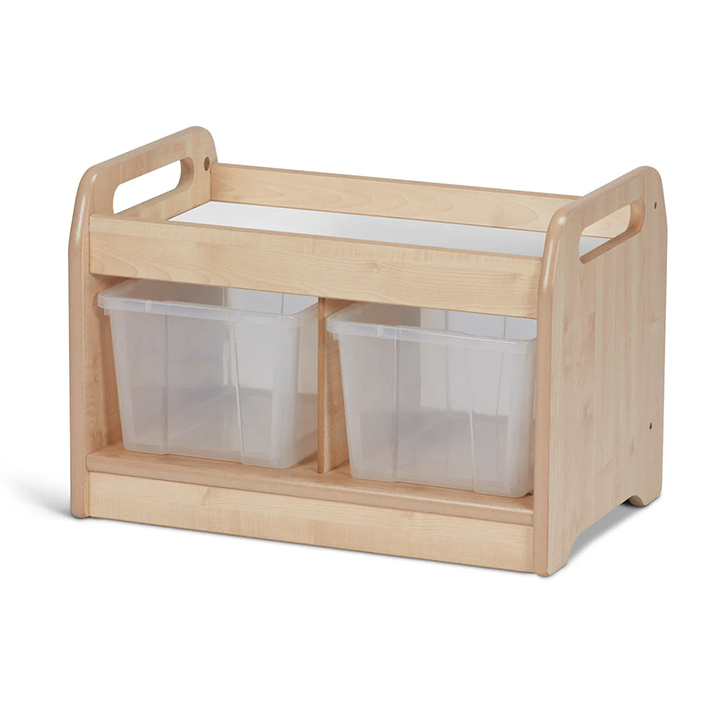 Mirror unit with bins